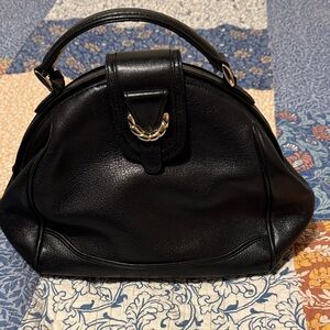 Vintage Chaus Black Leather Handbag